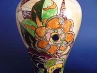 Pair of Grimwades Royal Winton 'Crazy Paving' Lustre Vases c1930