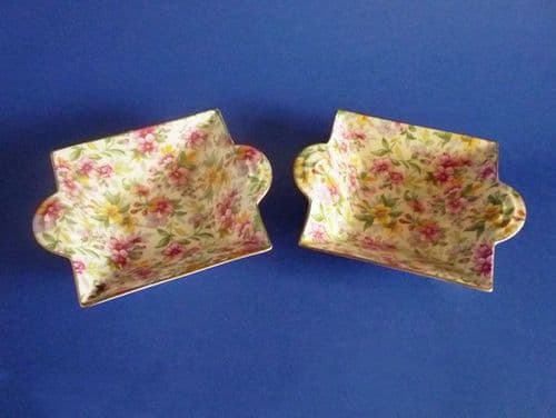 Pair of Royal Winton 'Estelle' Chintz Art Deco Dishes c1952 (Sold)