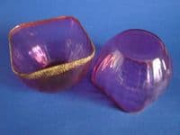 Pair of Victorian Cranberry Glass Bowls c1880