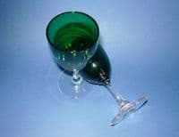 Pair of Victorian Green Drinking Glasses c1880