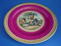 Prattware 'A Fix' Magenta Plate c1850