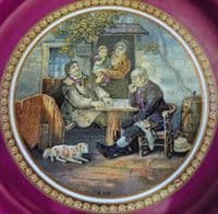 Prattware 'A Fix' Magenta Plate c1850