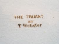 Prattware Malachite Border Plate - The Truant by T. Webster c1855