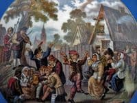 Prattware 'The Village Wedding' Pot Lid c1860