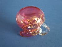 Pretty Antique Victorian Enamelled Cranberry Glass Jug c1890
