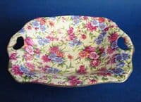 Pretty Grimwades Royal Winton 'Mayfair' Chintz Art Deco Dish c1951