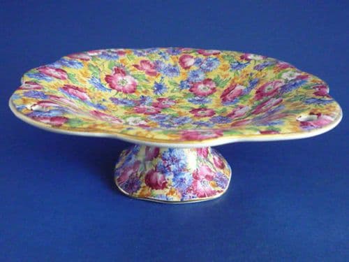 Pretty Grimwades Royal Winton 'Royalty' Chintz Tazza or Comport c1936