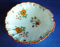 Quality Shelley Art Deco 'Orange Potentilla' Shell Dish c1939
