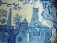 Rare and Lovely Clews 'River Scene with Fort' Dinner Plate c1820