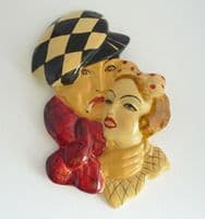 Rare 'Apache' Dance Couple Wall Plaque c1932