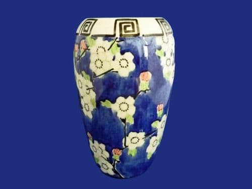 Rare Bough Pottery Hand Painted 'Prunus' Vase by Richard Amour c1920
