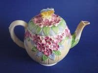Rare Burleigh Ware Art Deco Butterfly Finial Teapot c1930