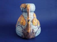 Rare Carlton Ware Art Deco Blue 'Night Oak' Vase c1935