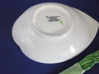 Rare Carlton Ware Green 'New Buttercup' Butter Dish and Knife c1948