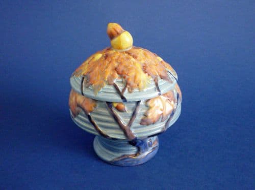 Rare Carlton Ware 'Night Oak' Preserve Pot c1935 (Sold)