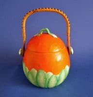 Rare Carlton Ware 'Orange' Art Deco Biscuit Jar c1930 (Sold)