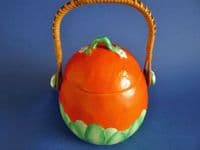 Rare Carlton Ware 'Orange' Art Deco Biscuit Jar c1930 (Sold)