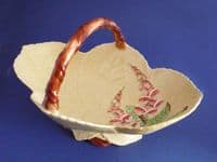 Rare Carlton Ware Yellow 'Foxglove' Large Basket c1939 (Sold)