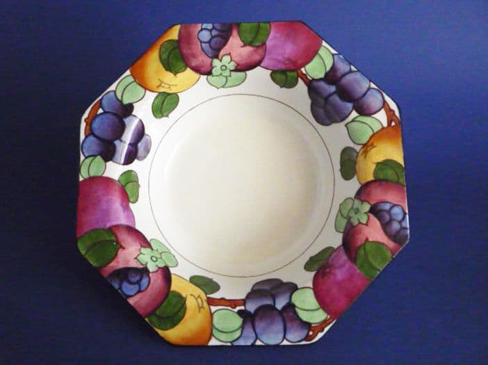 Rare Charlotte Rhead Burleigh Ware Fruit Dessert Set c1928 - Pattern 4000