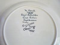 Rare Clarice Cliff Bizarre 'Coral Firs' Biarritz Tea Plate c1934 (Sold)