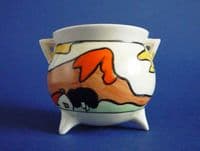 Rare Clarice Cliff Bizarre 'Mountain' Cauldron c1931 (Sold)