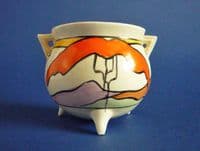 Rare Clarice Cliff Bizarre 'Mountain' Cauldron c1931 (Sold)