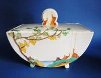 Rare Clarice Cliff Bizarre 'Secrets' Bonjour Biarritz Tureen or Biscuit Jar c1934 (Sold)