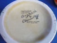 Rare Clarice Cliff Fantasque Bizarre 'Orange Roof Cottage' Small Beehive Honey Pot c1932 (Sold)