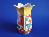 Rare Clarice Cliff Fantasque Orange 'Sunrise' 361 Tulip Vase c1929