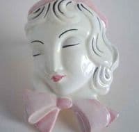 Rare Clarice Cliff 'Ivy' Bizarre Lady Wall Mask c1935 (Sold)