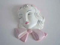Rare Clarice Cliff 'Ivy' Bizarre Lady Wall Mask c1935 (Sold)