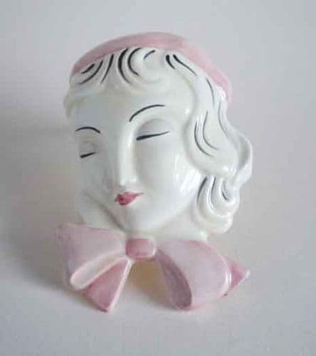 Rare Clarice Cliff 'Ivy' Bizarre Lady Wall Mask c1935 (Sold)