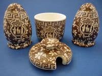 Rare Copeland Spode Brown 'Greek' Pattern Cruet c1910 (Sold)