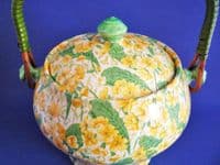 Rare Crown Ducal 'Primula' Chintz Biscuit Barrel c1930 (Sold)