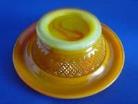 Rare Davidson's Orange Cloud Glass Dish c1934 (Sold)