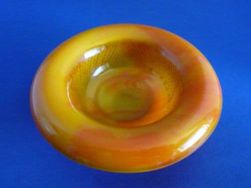 Rare Davidson's Orange Cloud Glass Dish c1934 (Sold)