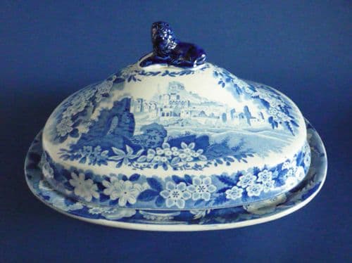 Rare Don Pottery 'Named Italian Views' Large Tureen and Cover c1820