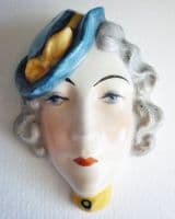 Rare Erphila Miniature Art Deco Lady Wall Mask c1930