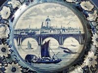 Rare Godwin 'View of London' Pearlware Dinner Plate c1825