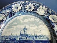 Rare Godwin 'View of London' Pearlware Dinner Plate c1825