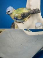 Rare Grainger Worcester 'Blue Tits on Mutton Bone' Wall Pocket c1880