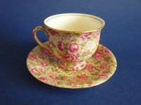 Rare Grimwades Royal Winton 'English Rose' Chintz Coffee Set on Chrome Stand c1951 (Sold)
