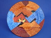 Rare Grimwades Royal Winton Handcraft Jazzy Art Deco Tea Plate c1930 (Sold)