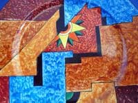 Rare Grimwades Royal Winton Handcraft Jazzy Art Deco Tea Plate c1930 (Sold)