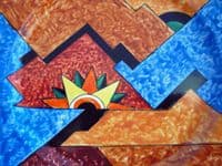 Rare Grimwades Royal Winton Handcraft Jazzy Art Deco Tea Plate c1930 (Sold)