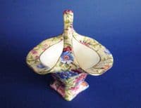 Rare Grimwades Royal Winton 'Mayfair' Chintz Posy Basket c1951
