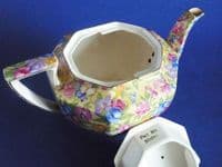 Rare Grimwades Royal Winton 'Sweet Pea' Chintz Ajax Teapot c1936