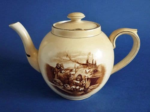 Rare Grimwades WW1 Bruce Bairnsfather 'What time do they feed the sea-lions, Alf?' Tea Pot c1919