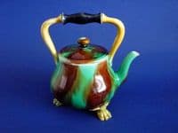 Rare Holdcroft Majolica Tea Kettle c1870 (Sold)