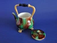 Rare Holdcroft Majolica Tea Kettle c1870 (Sold)